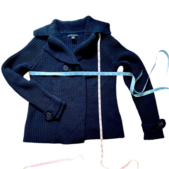 BANANA REPUBLIC Navy Blue Sweater Cardigan, sleeve button detail Size XS - Picture 9 of 9